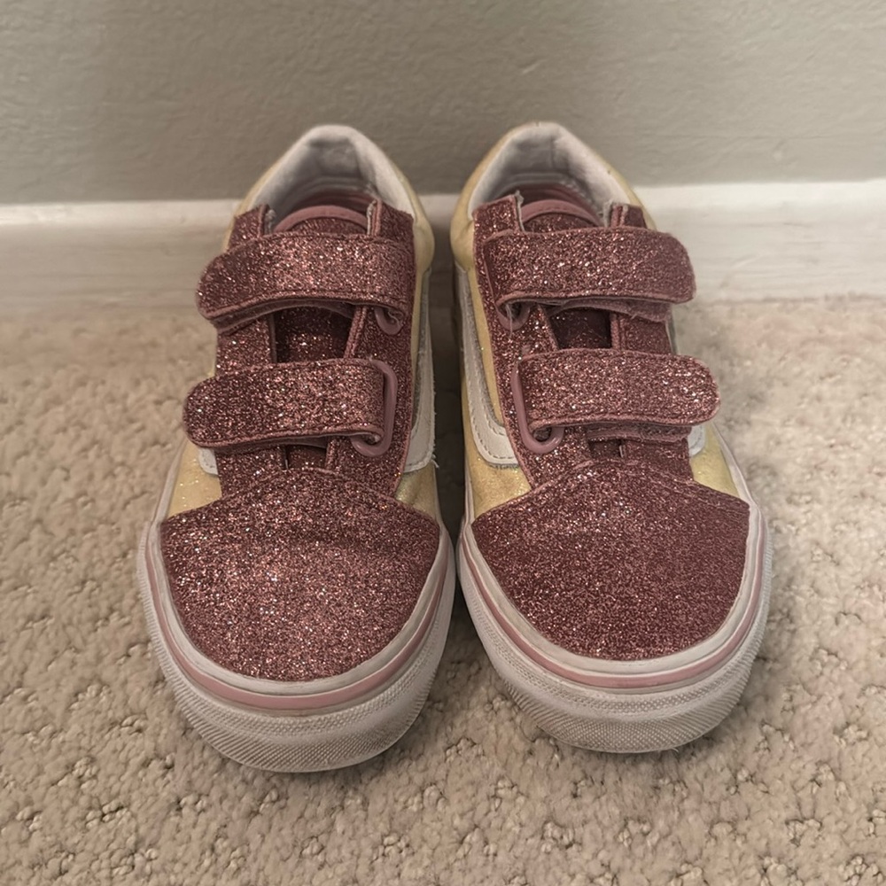 Sparkling Vans size 13 little girl